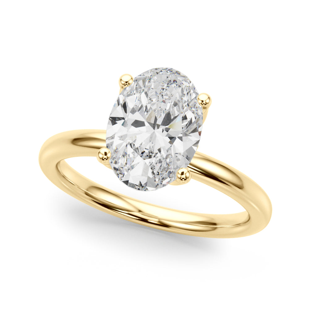Floral Oval Engagement Ring