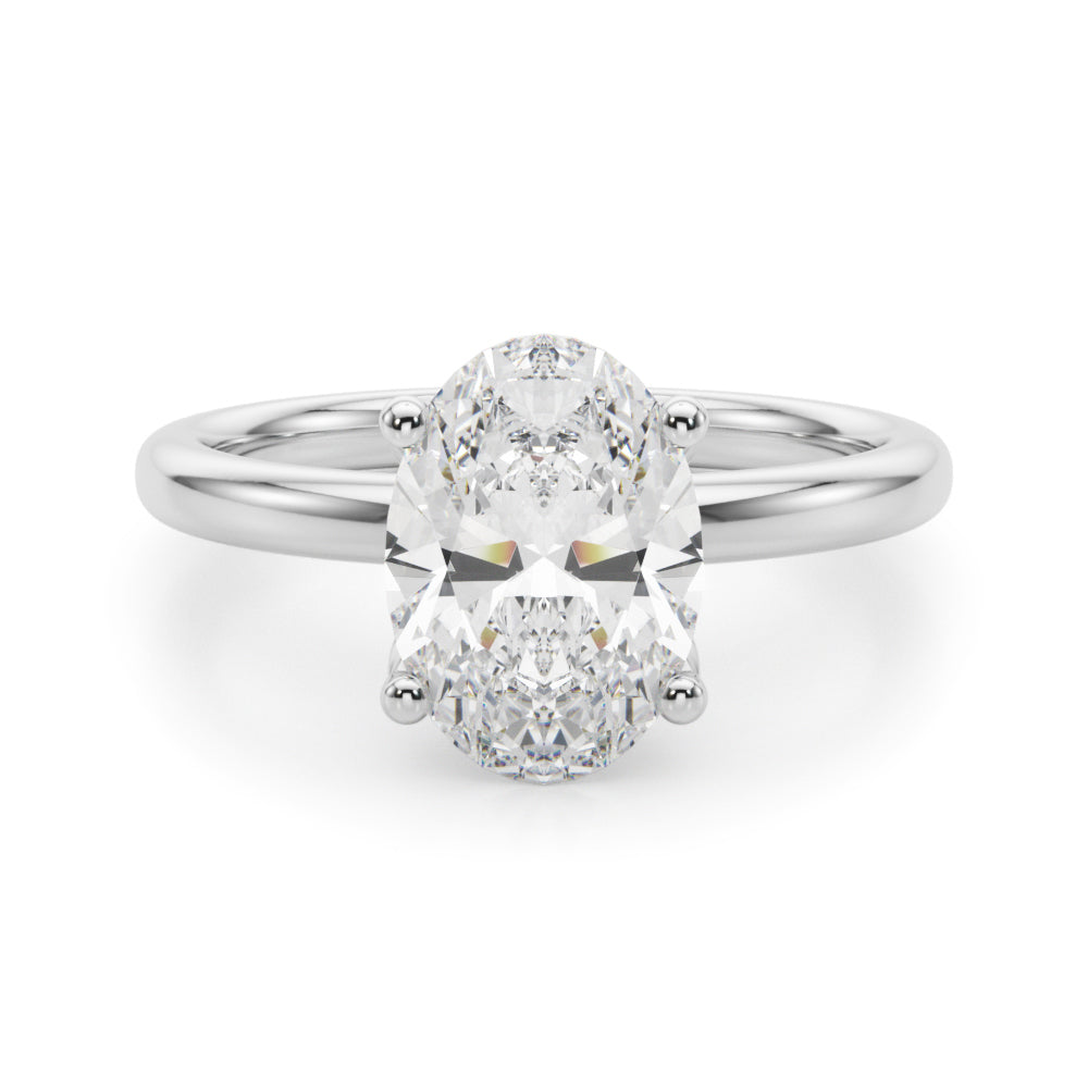 Floral Oval Engagement Ring
