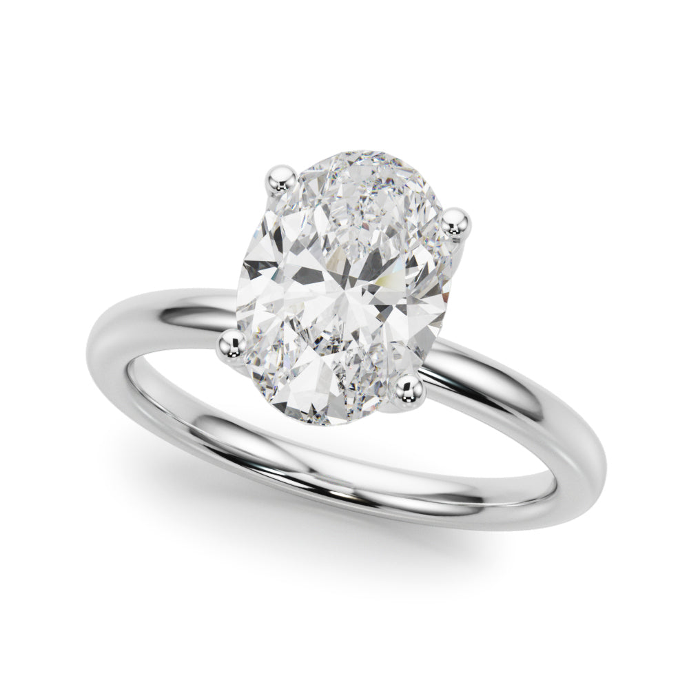 Floral Oval Engagement Ring
