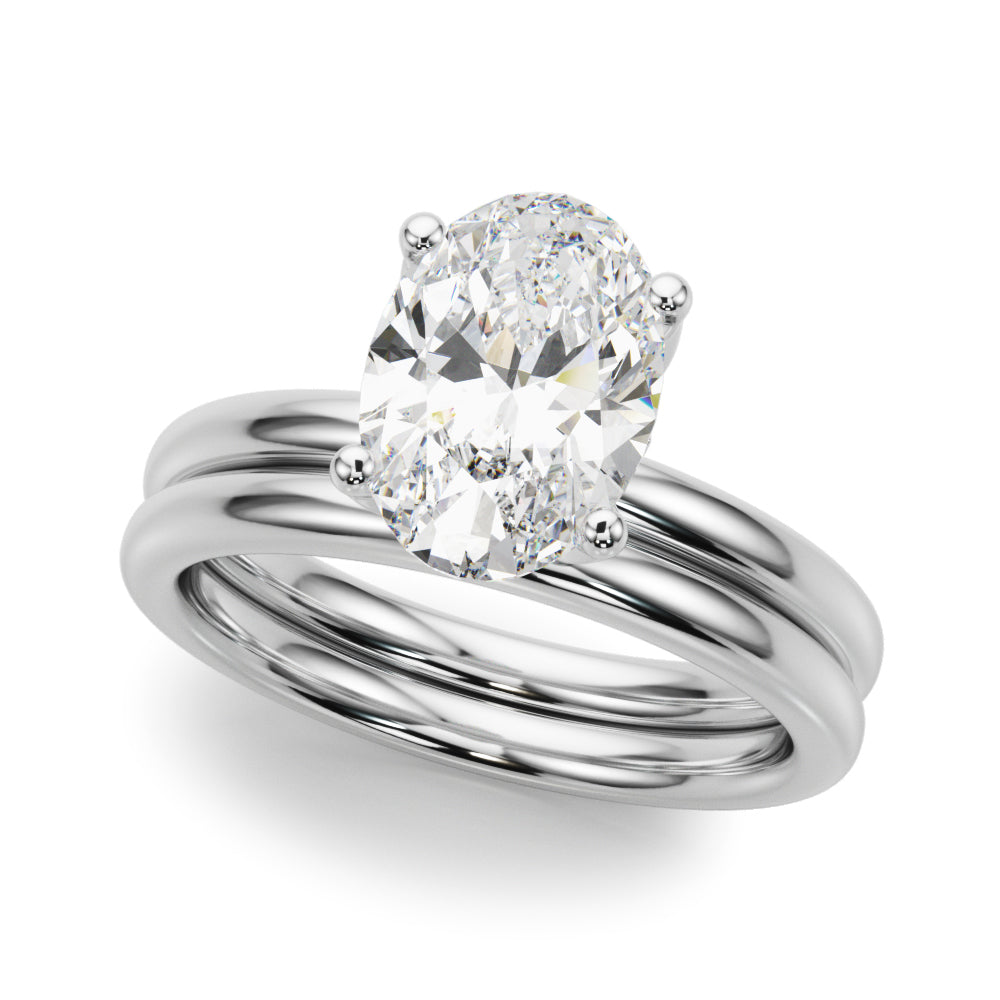 Floral Oval Engagement Ring