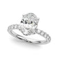Floral Oval Engagement Ring