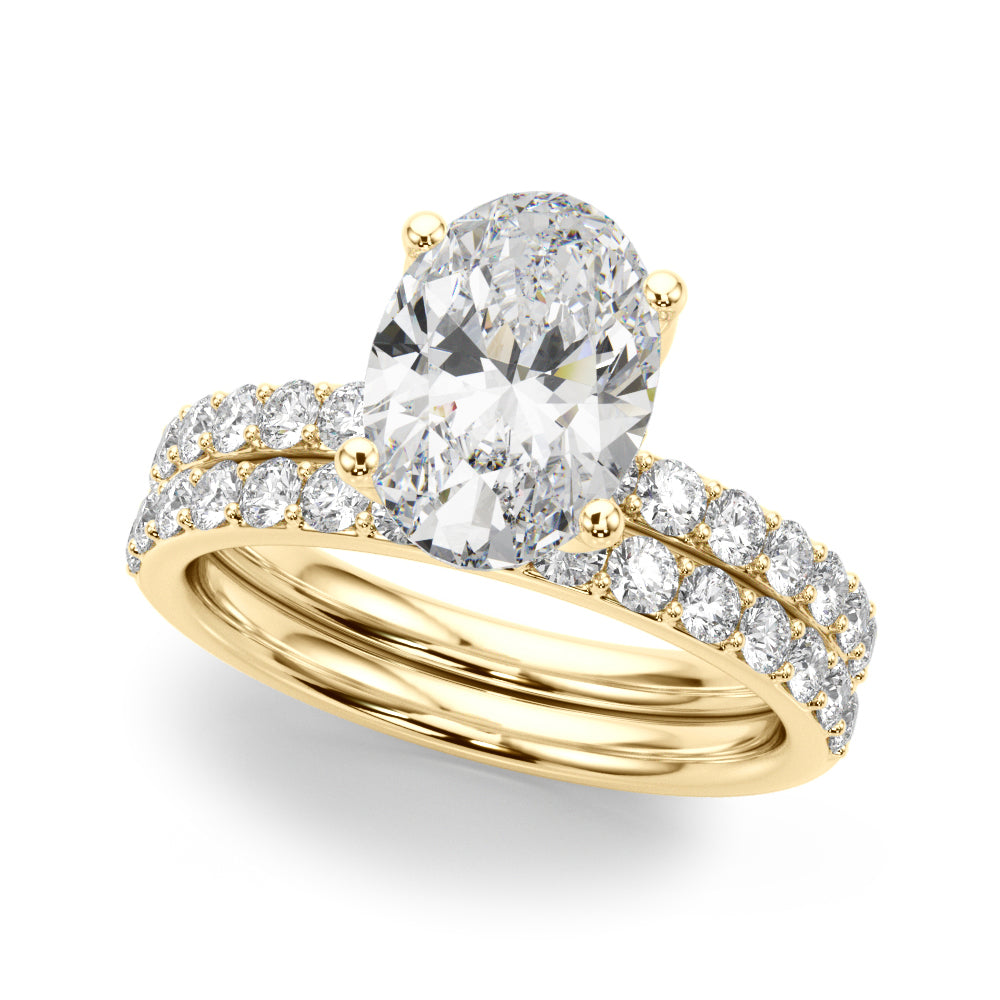 Floral Oval Engagement Ring