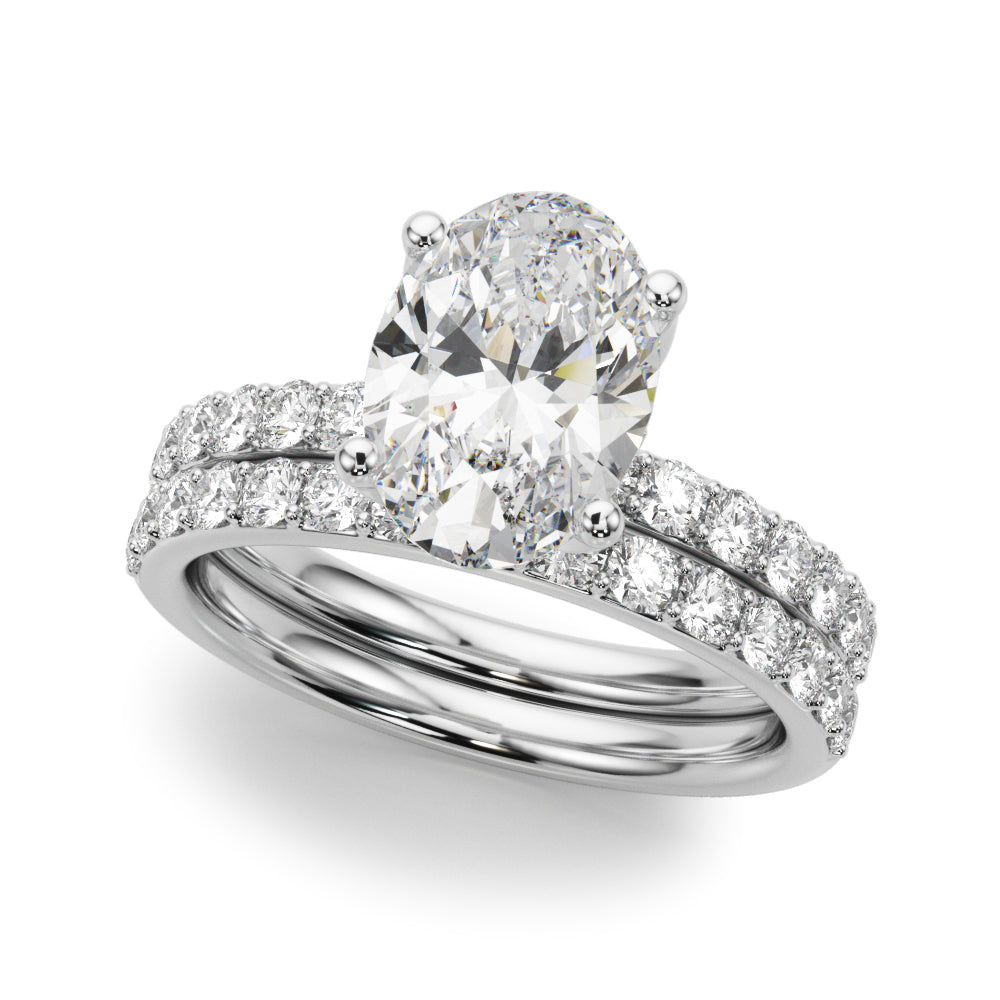 Floral Oval Engagement Ring