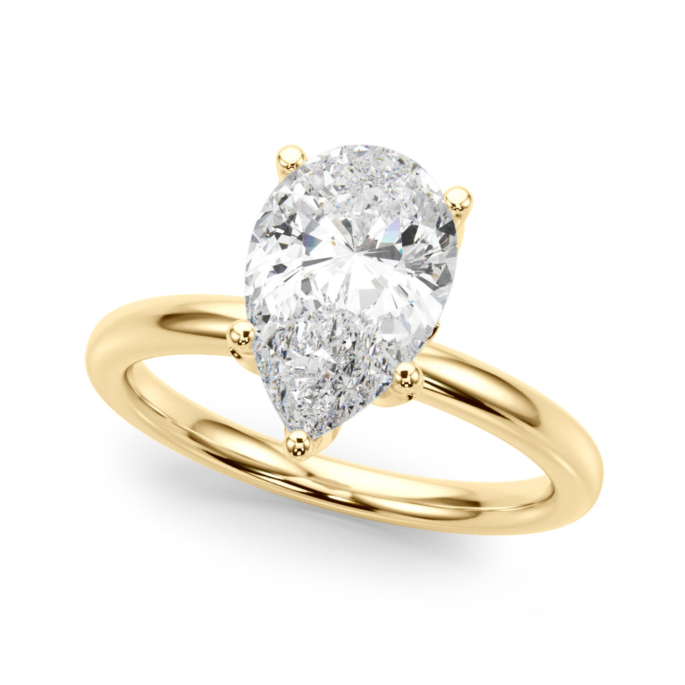 Floral Inspired Pear Engagement Ring