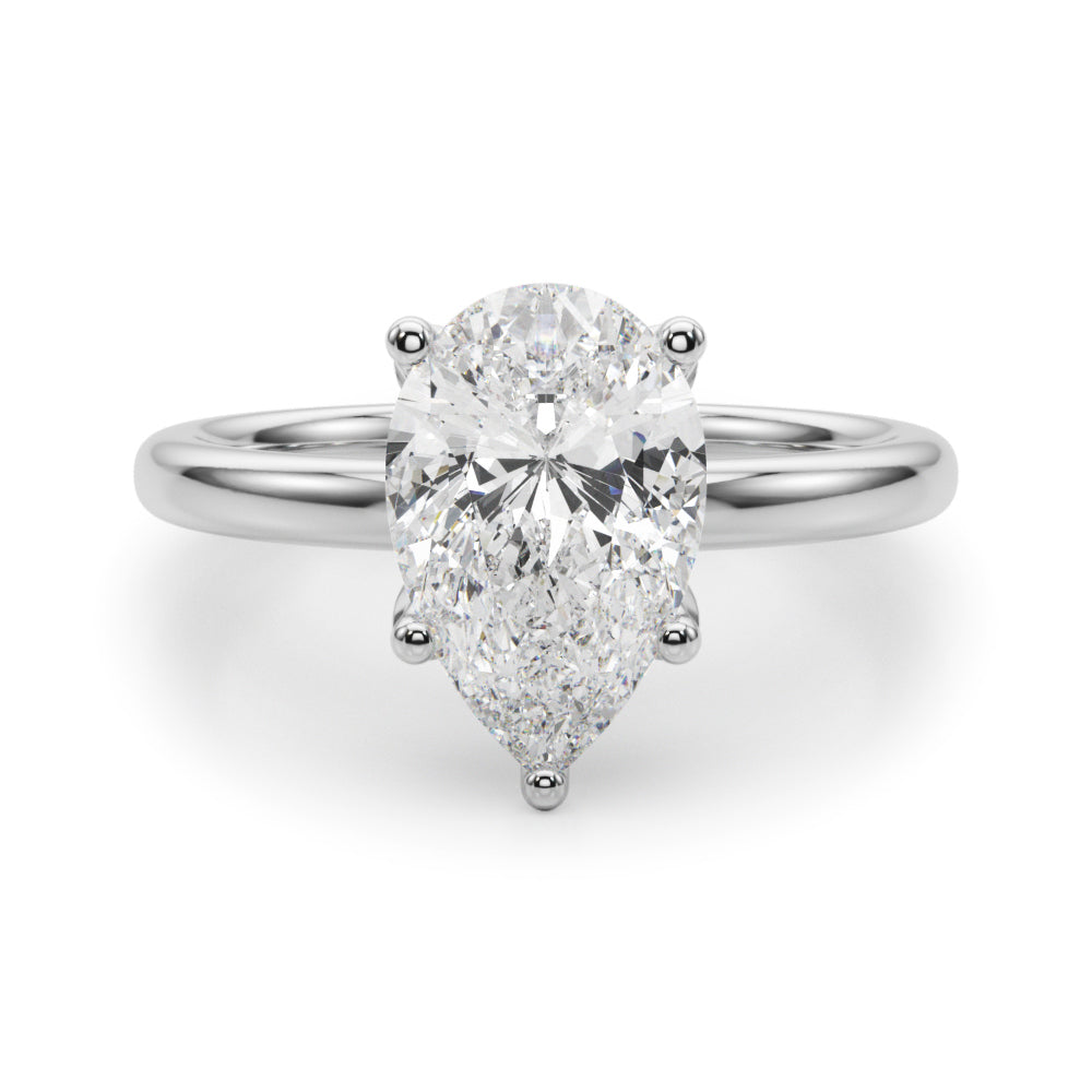 Floral Inspired Pear Engagement Ring