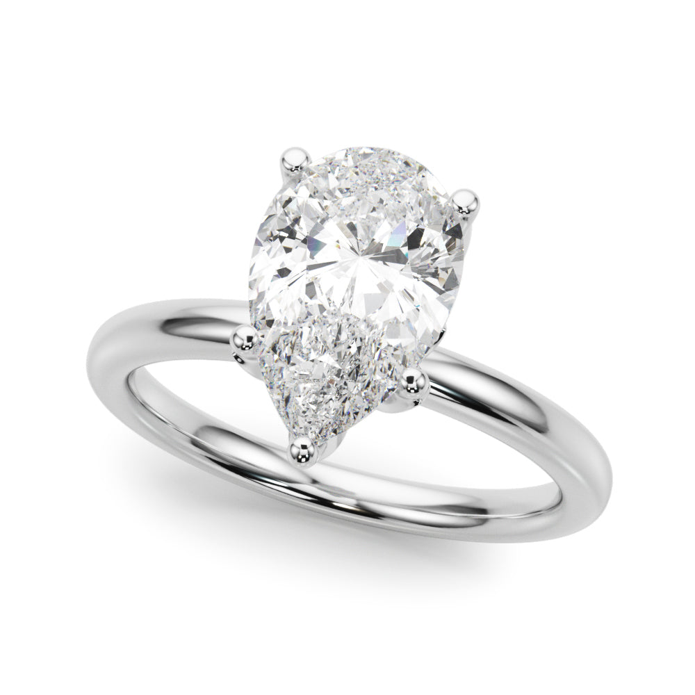 Floral Inspired Pear Engagement Ring