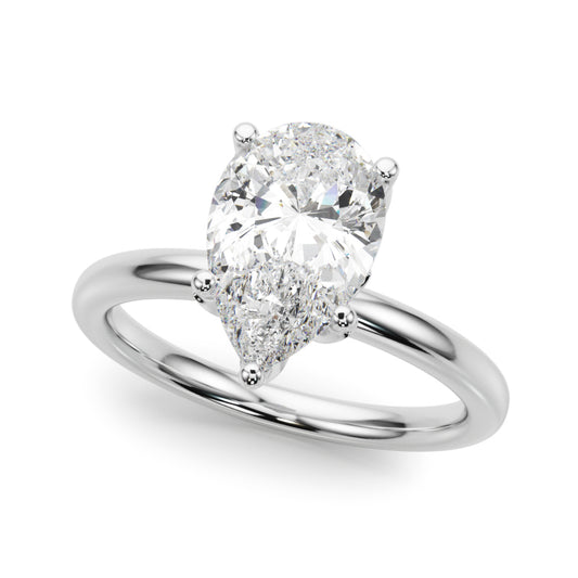 Floral Inspired Pear Engagement Ring