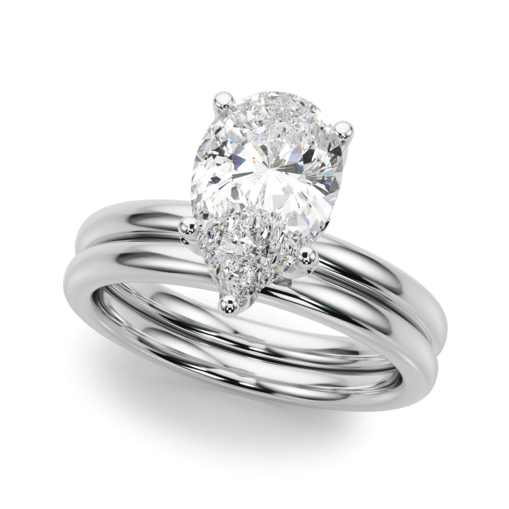 Floral Inspired Pear Engagement Ring