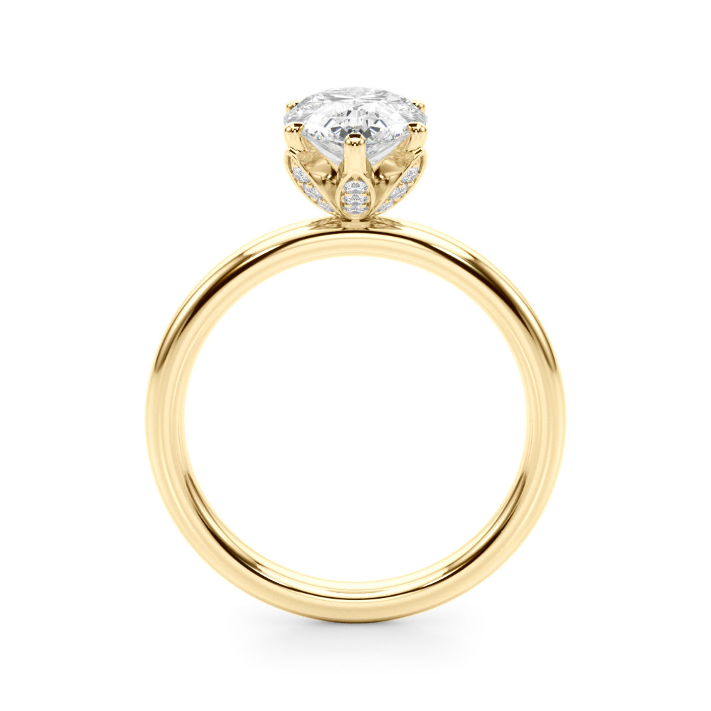 Floral Inspired Pear Engagement Ring