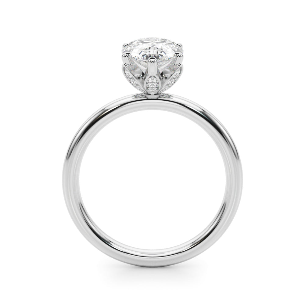 Floral Inspired Pear Engagement Ring