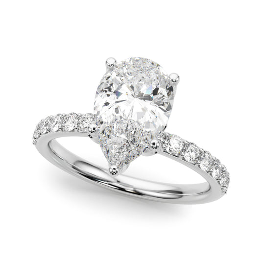 Floral Inspired Pear Engagement Ring