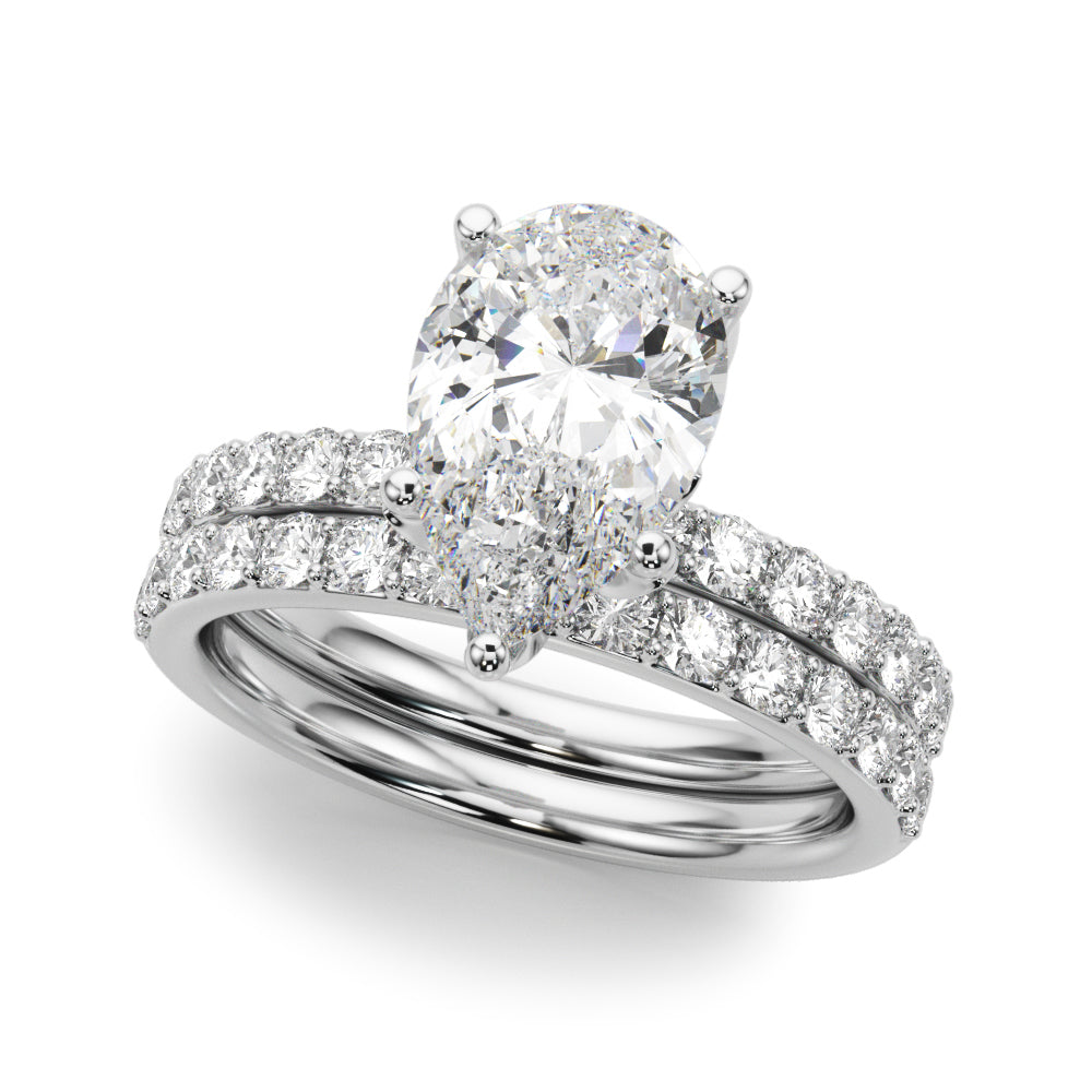 Floral Inspired Pear Engagement Ring