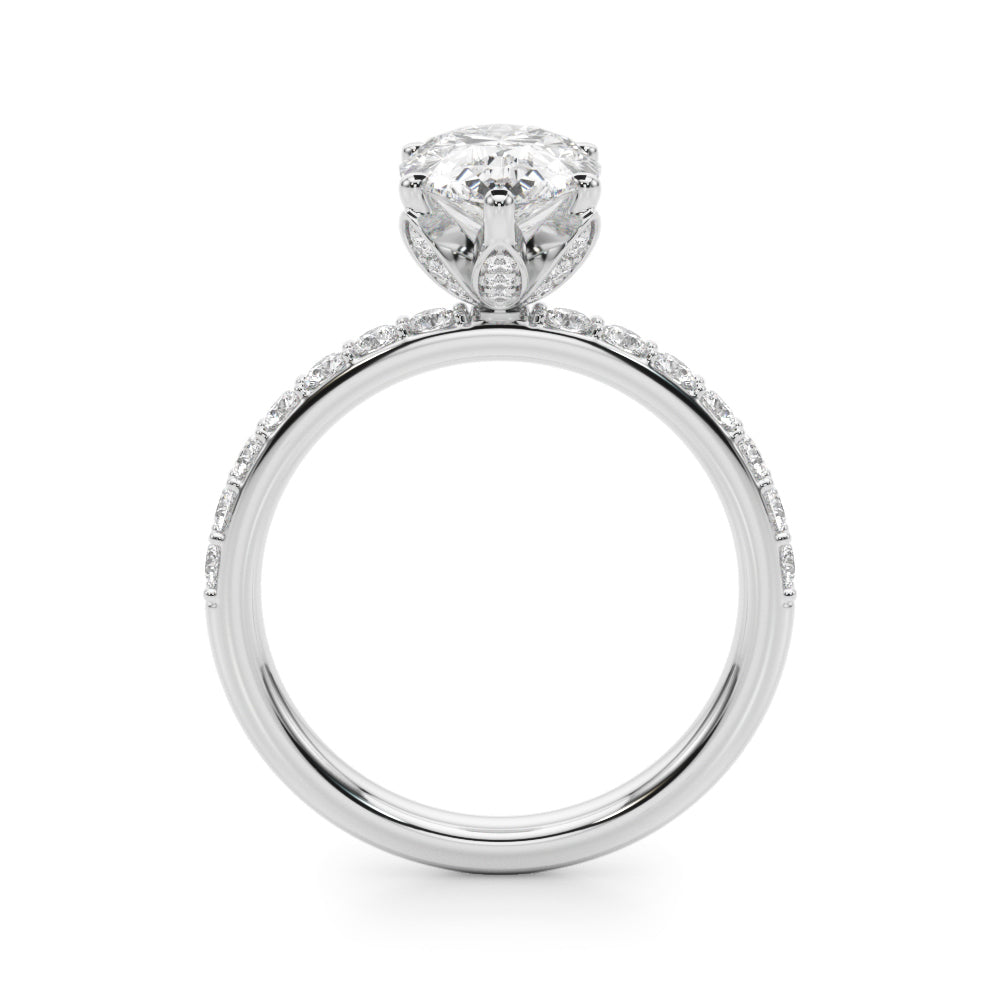 Floral Inspired Pear Engagement Ring