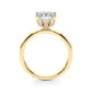 Floral Princess Cut Engagement Ring