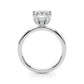 Floral Princess Cut Engagement Ring