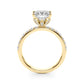 Floral Princess Cut Engagement Ring