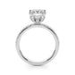 Floral Princess Cut Engagement Ring
