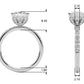 Floral Princess Cut Engagement Ring