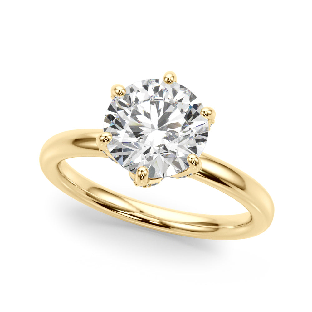 6-Prong Floral Engagement Ring