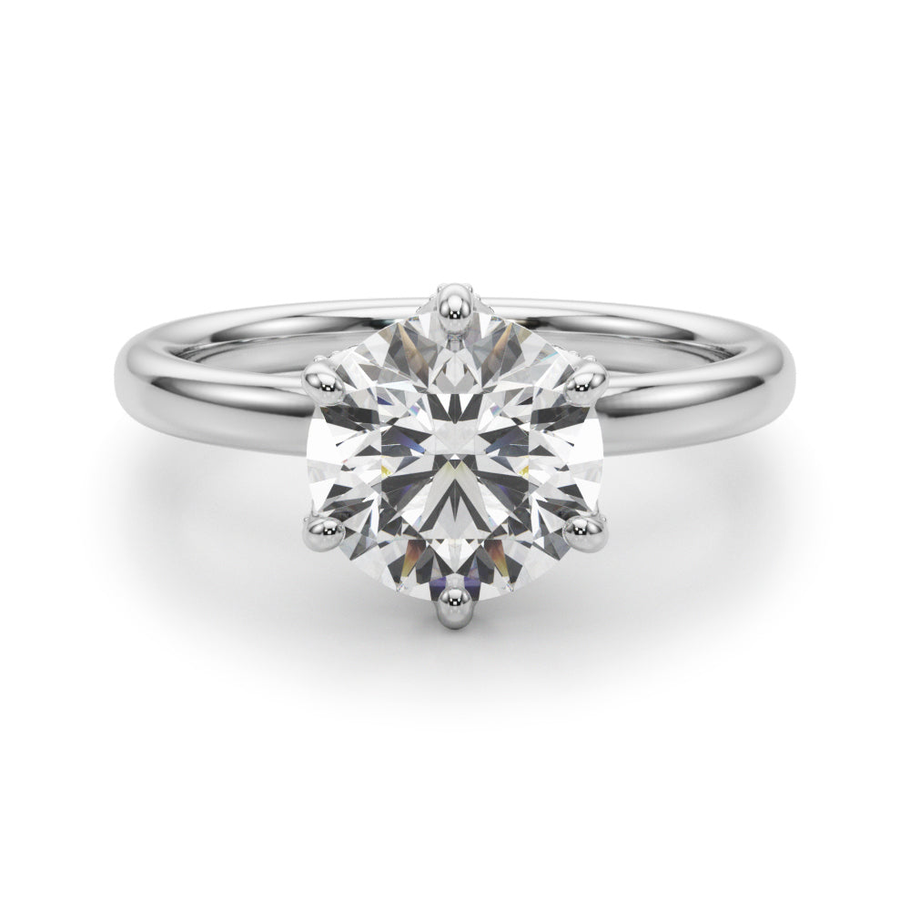 6-Prong Floral Engagement Ring