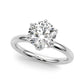 6-Prong Floral Engagement Ring