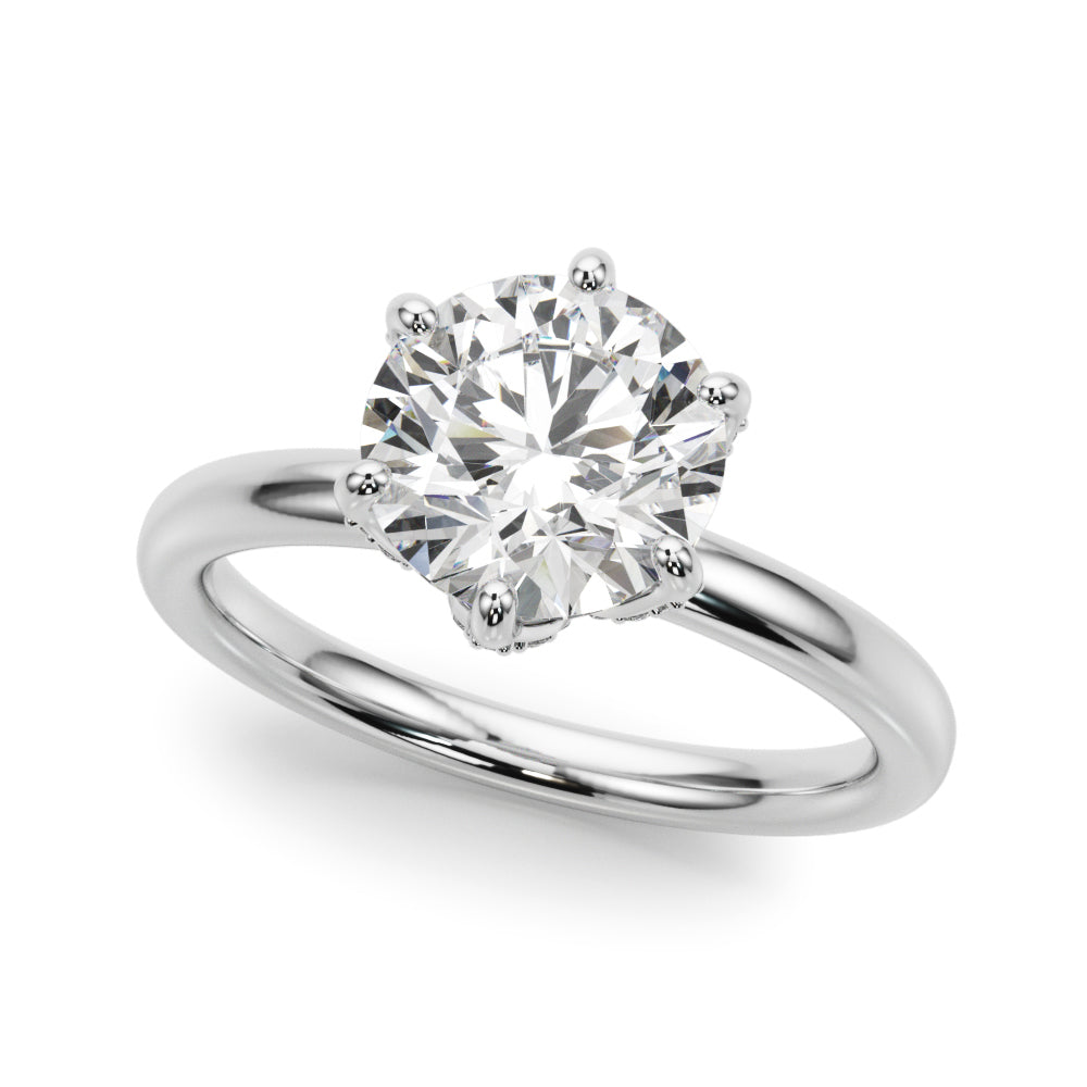 6-Prong Floral Engagement Ring