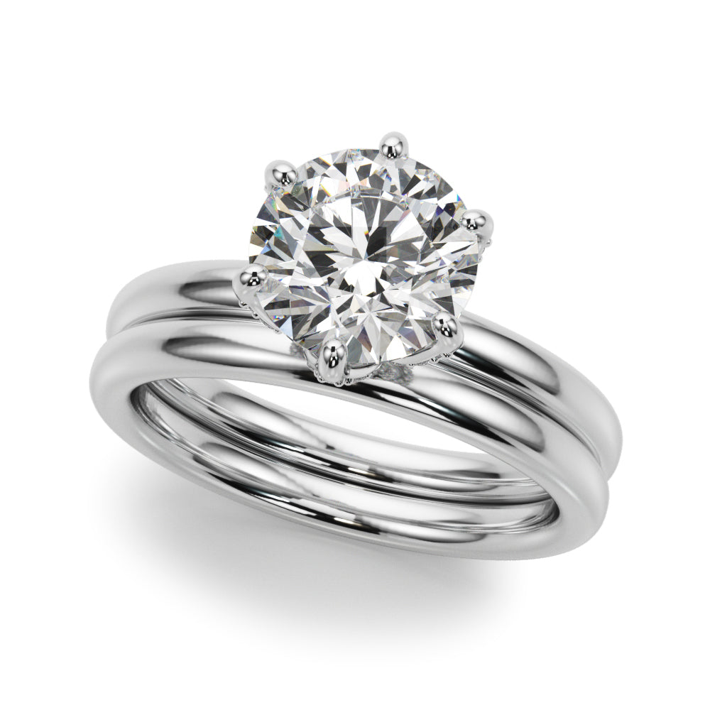 6-Prong Floral Engagement Ring