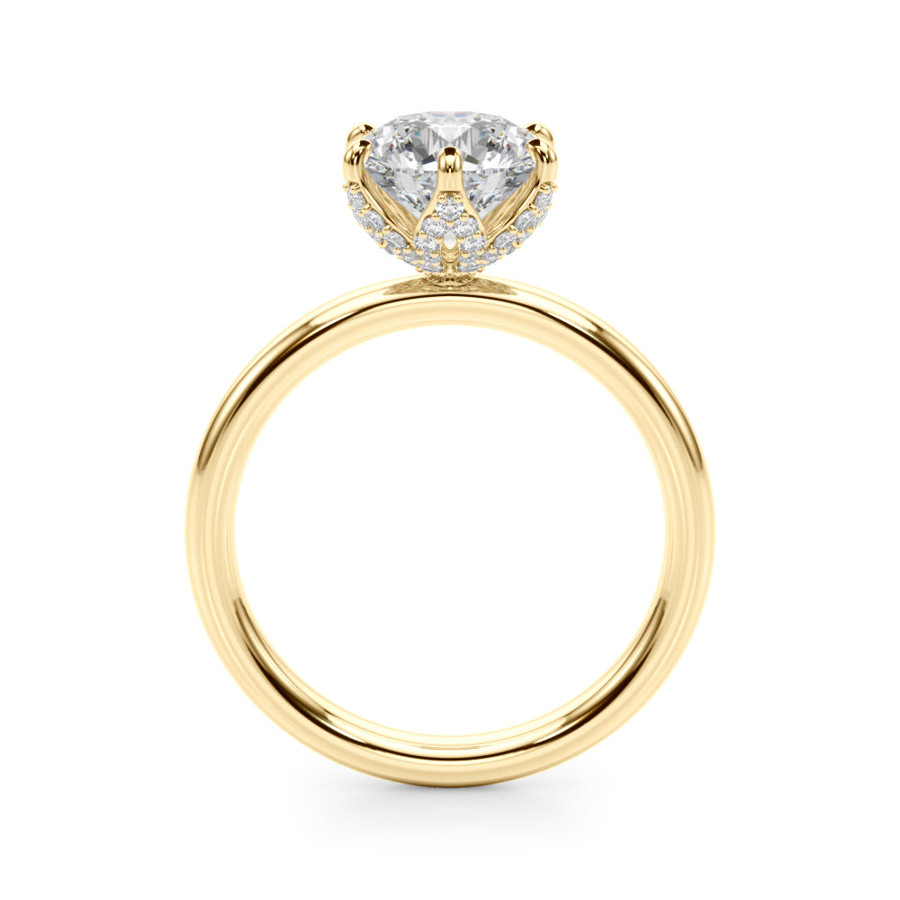 6-Prong Floral Engagement Ring