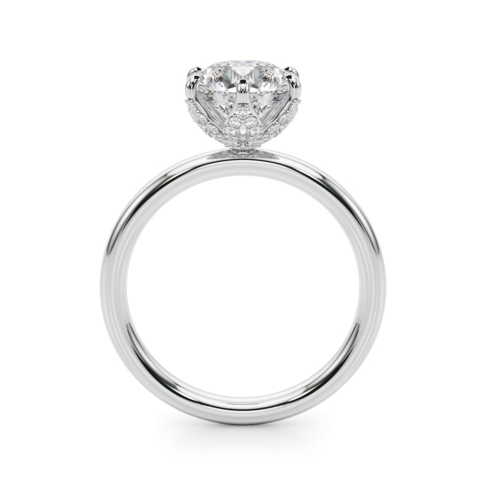 6-Prong Floral Engagement Ring