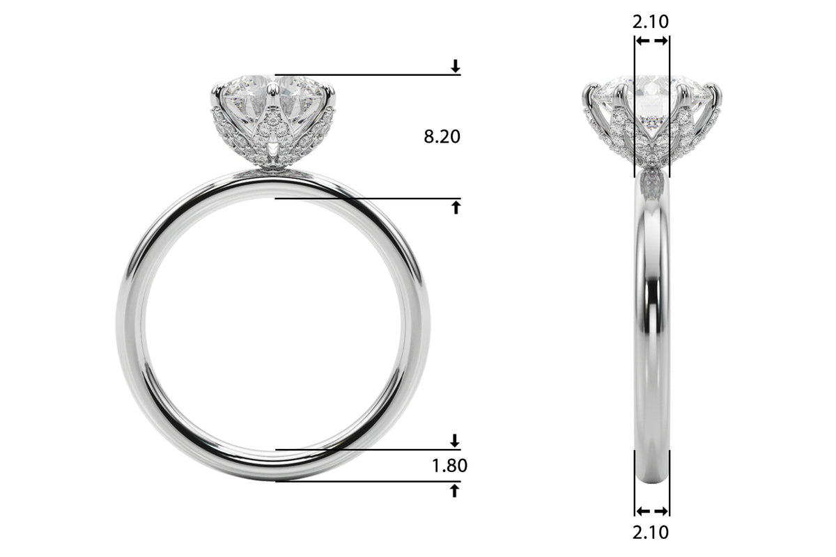 6-Prong Floral Engagement Ring