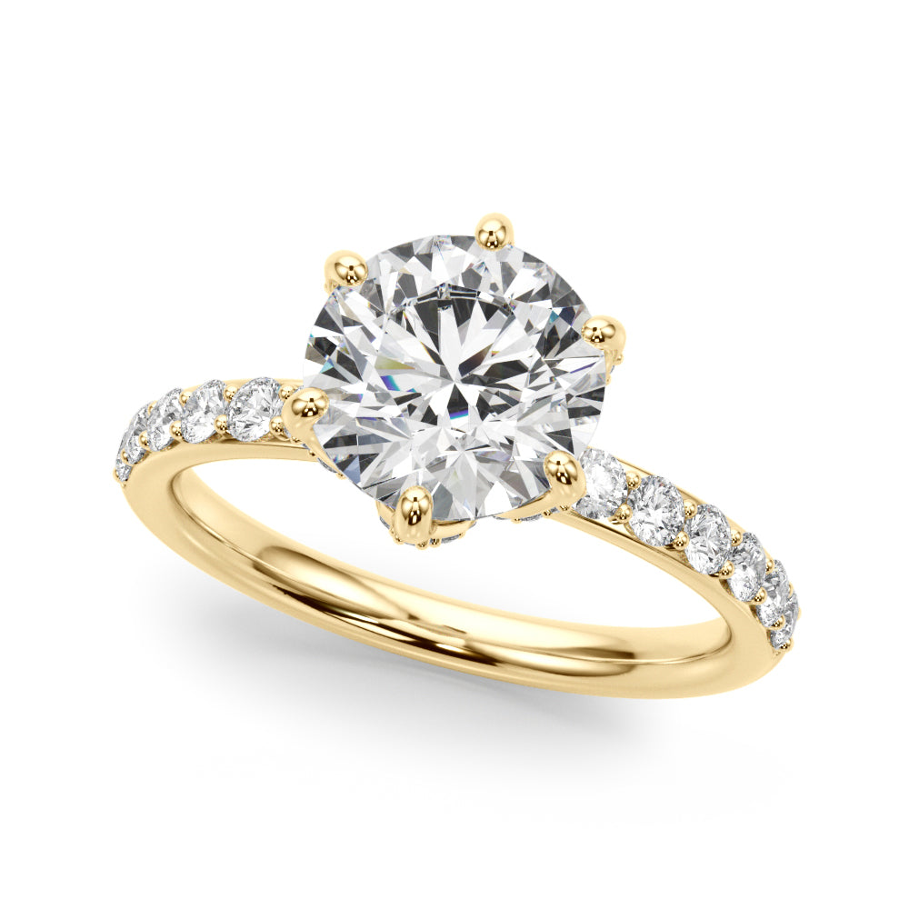 6-Prong Floral Engagement Ring