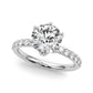 6-Prong Floral Engagement Ring