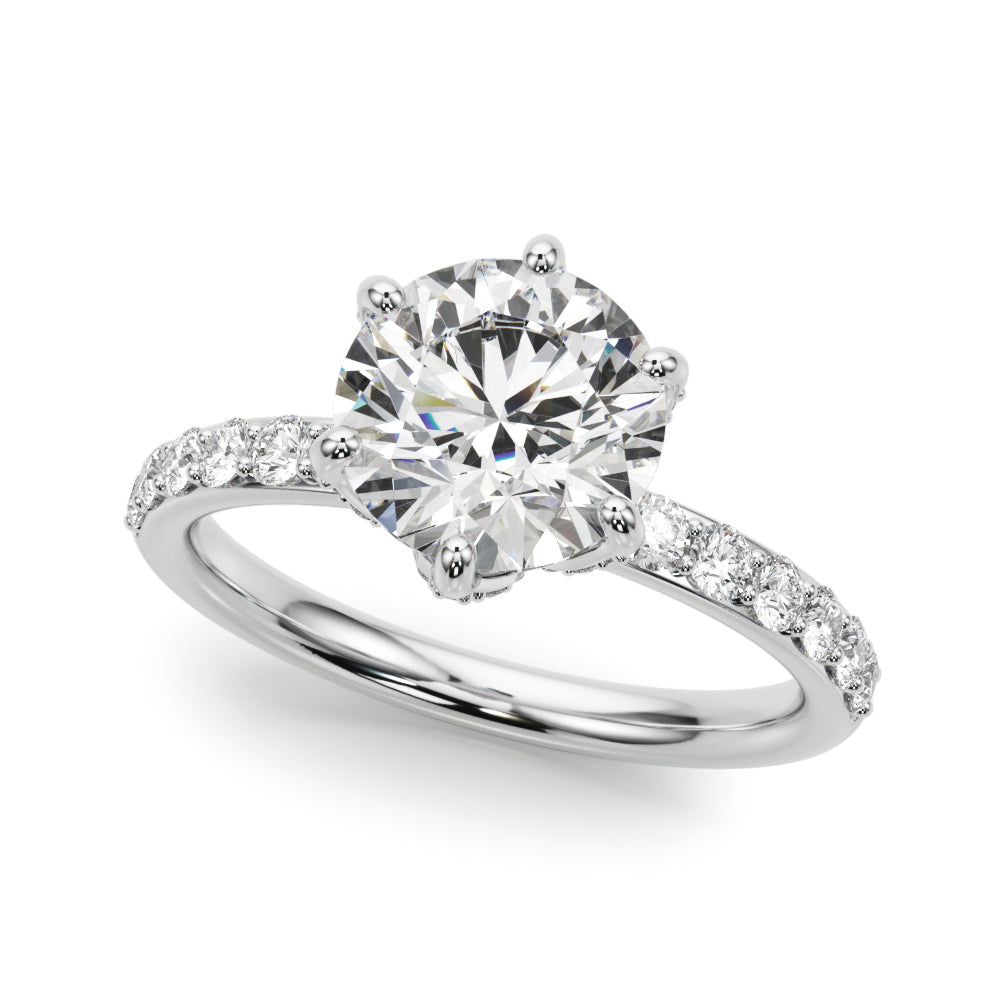 6-Prong Floral Engagement Ring