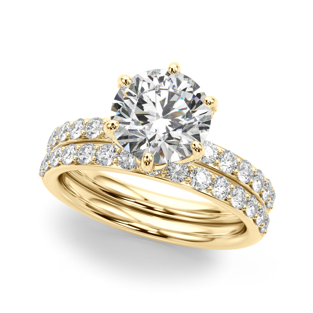 6-Prong Floral Engagement Ring