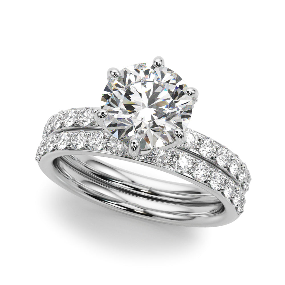 6-Prong Floral Engagement Ring