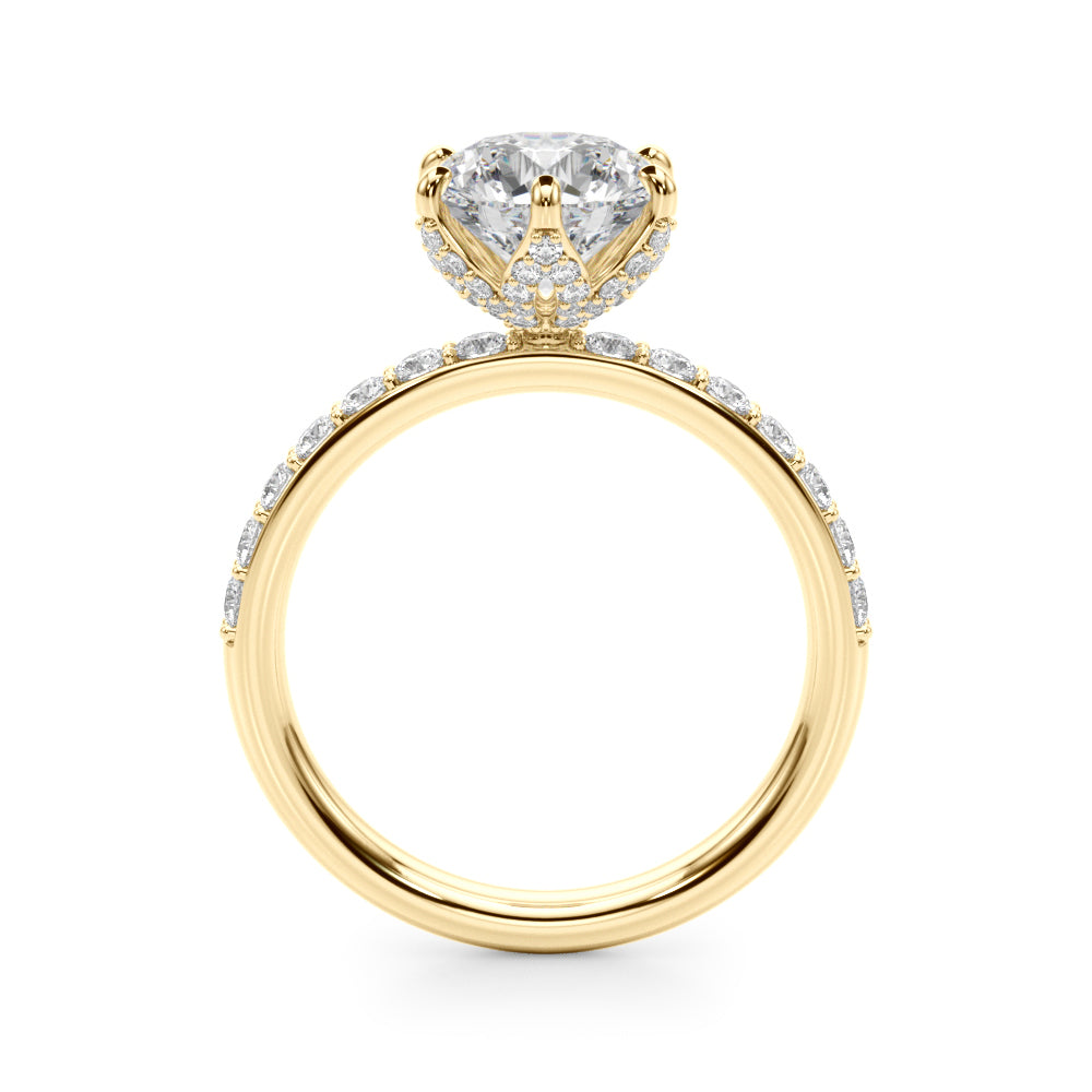 6-Prong Floral Engagement Ring