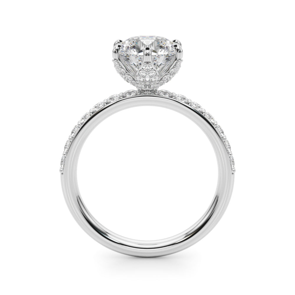 6-Prong Floral Engagement Ring