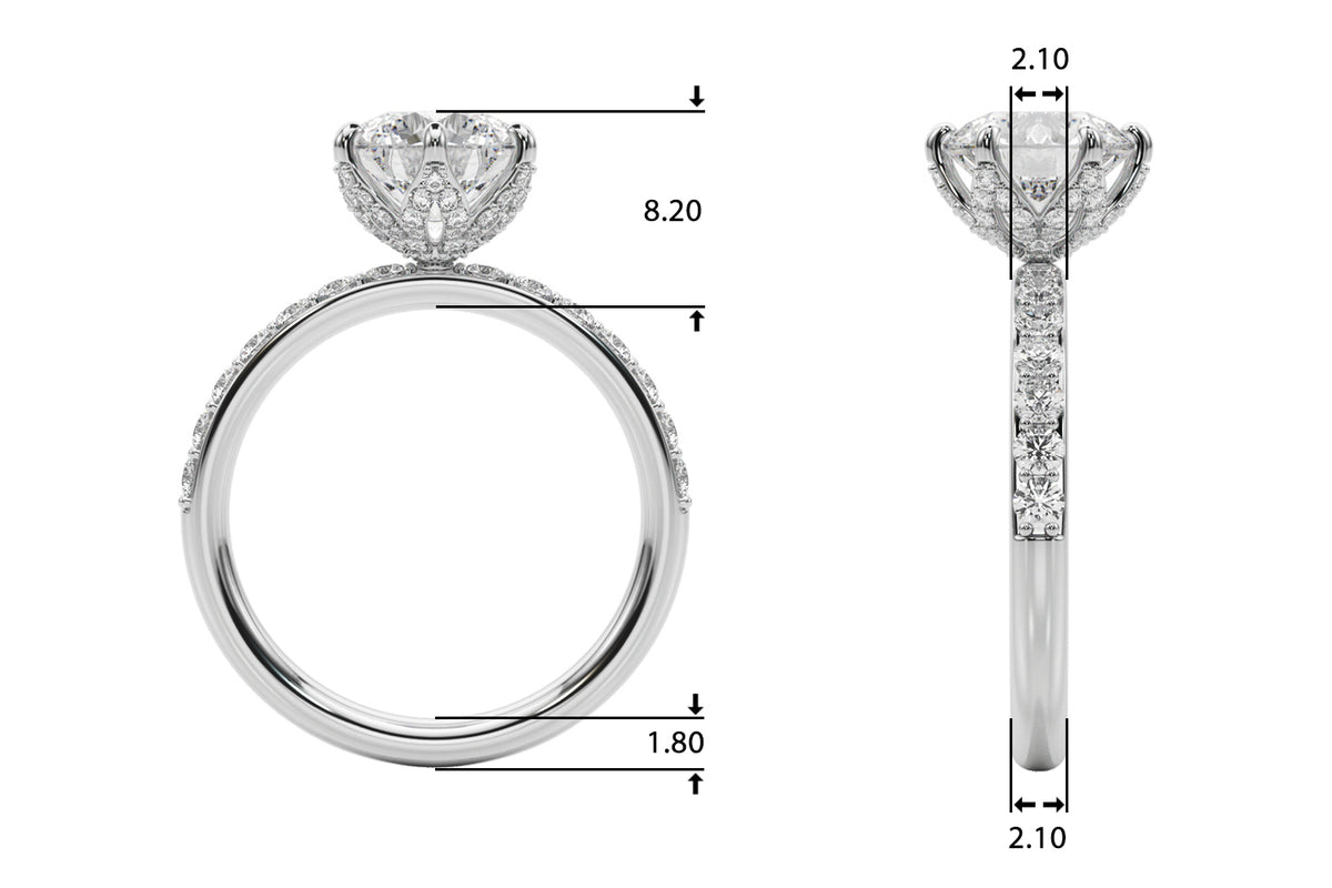 6-Prong Floral Engagement Ring
