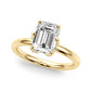 Contemporary Solitaire Plus Hidden Halo Engagement Ring