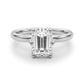 Contemporary Solitaire Plus Hidden Halo Engagement Ring