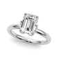Contemporary Solitaire Plus Hidden Halo Engagement Ring