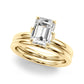 Contemporary Solitaire Plus Hidden Halo Engagement Ring