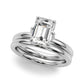 Contemporary Solitaire Plus Hidden Halo Engagement Ring