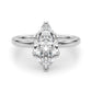 Floral Marquise Engagement Ring
