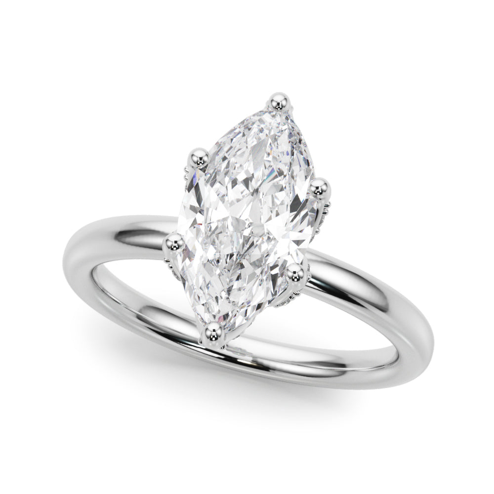 Floral Marquise Engagement Ring