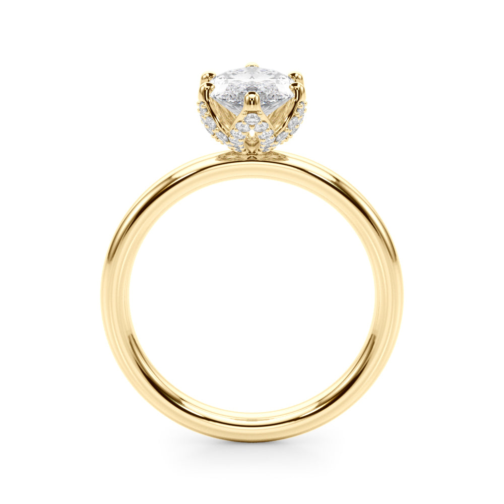 Floral Marquise Engagement Ring