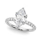 Floral Marquise Engagement Ring