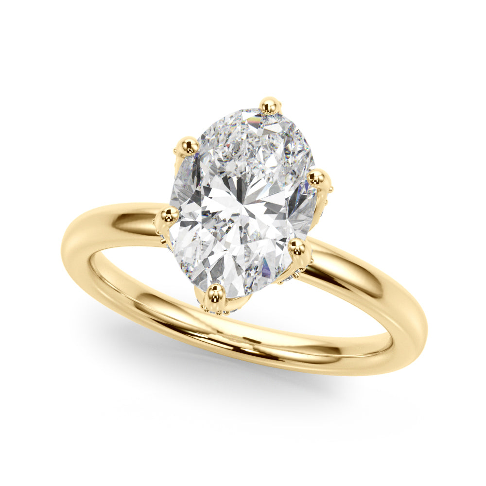 Floral Oval Engagement Ring