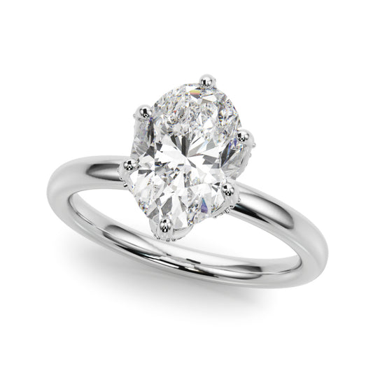 Floral Oval Engagement Ring