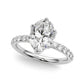 Floral Oval Engagement Ring